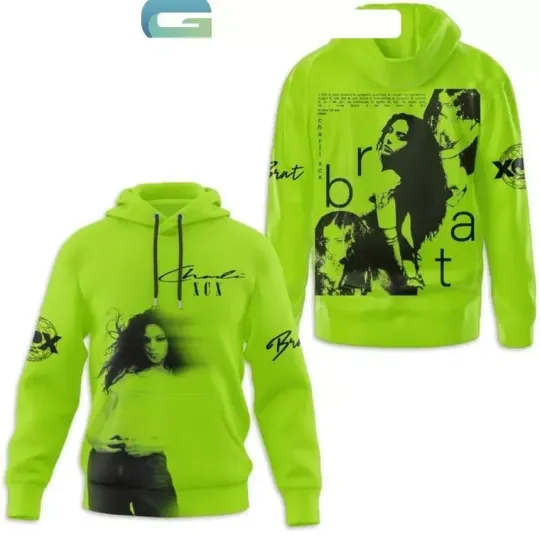Discover Brat Album Of Charli XCX 2024 Hoodie 3D new new hot GLC059199