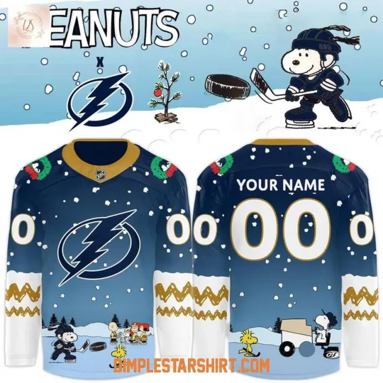 Discover Custom Tampa Bay Lightning Peanuts Christmas 2025 Hockey Shirt Men's Fan Gear