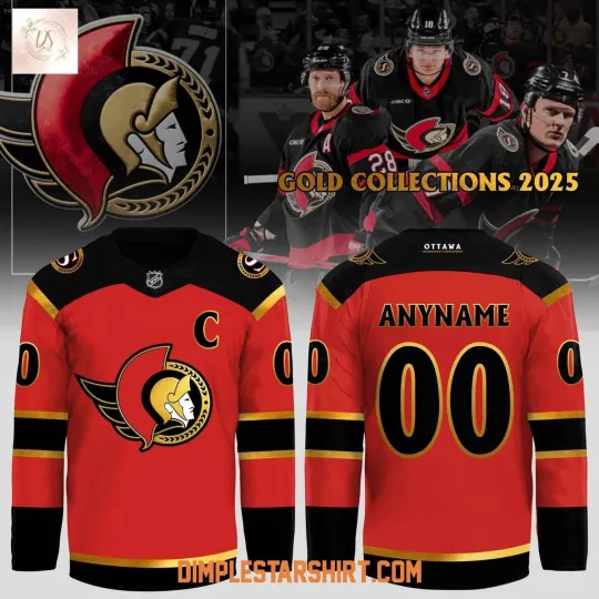 Discover Custom Ottawa Senators Gold Collection 2025 Hockey Hockey Shirt Men's Fan Gear
