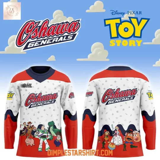 Oshawa Generals Toy Story Uniform 2025 Hockey Hockey Shirt Men's
