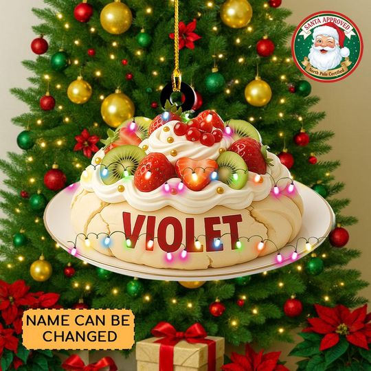 Discover Personalized Pavlova Cake Christmas Ornament, Food Lovers Ornament, Baking Ornament, Bakers Gift, Bakery Ornament Holiday Decor