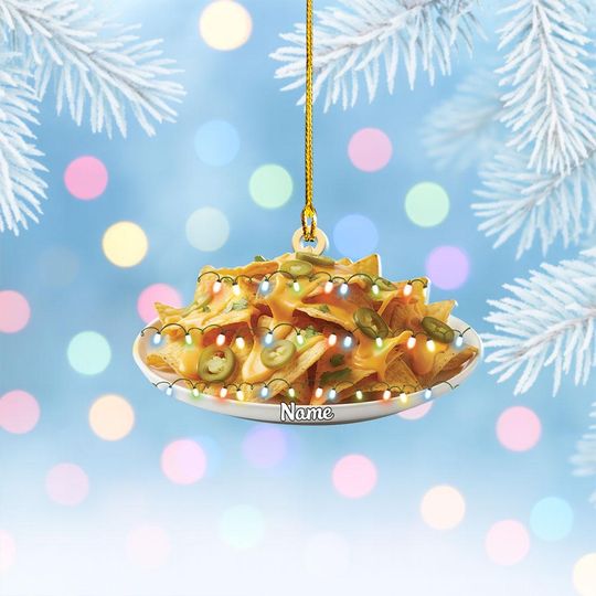 Discover Personalized Tortilla Chips Christmas Ornament, Nacho Chips Ornament, Mexican Tortilla Gift, Tortilla Chips Guacamole Ornament