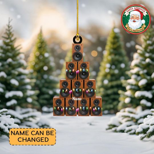 Discover Personalized Portable Speakers Christmas Ornament, Music Speakers Ornament, Music Engineer Ornament Gift, Gift for Music Lovers