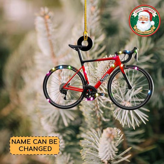 Discover Personalized Mountain Bike Christmas Ornament, Bicycle Ornament, Cycling Ornament, Gifts For Bicycle Rider, Cyclist Ornament Gift