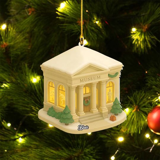 Discover Personalized Museum Christmas Ornament, History Museum Ornament, Museum Holiday Decor, Museum Worker Ornament, Museum Visitor Gift
