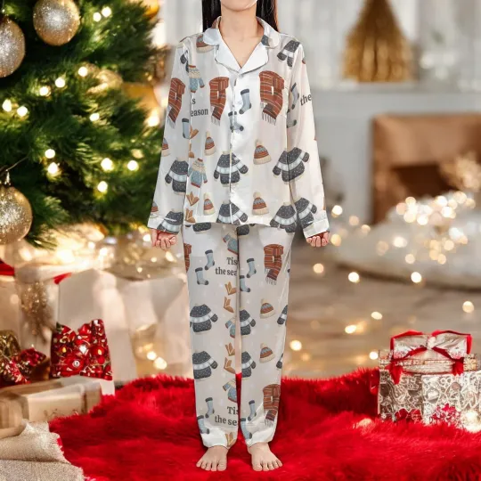 Winter Sweater Weather Pajamas Cozy Christmas PJs Tis The Season Sleepwear