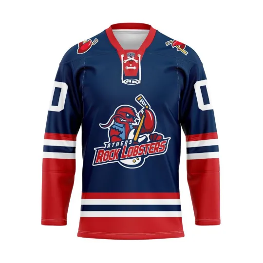 Discover Athens Rock Lobsters Personalized Navy Lace Hockey Shirt
