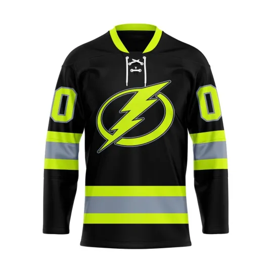 Discover Personalized Tampa Bay Lightning Special Honoring Firefighters Lace Hockey Shirt