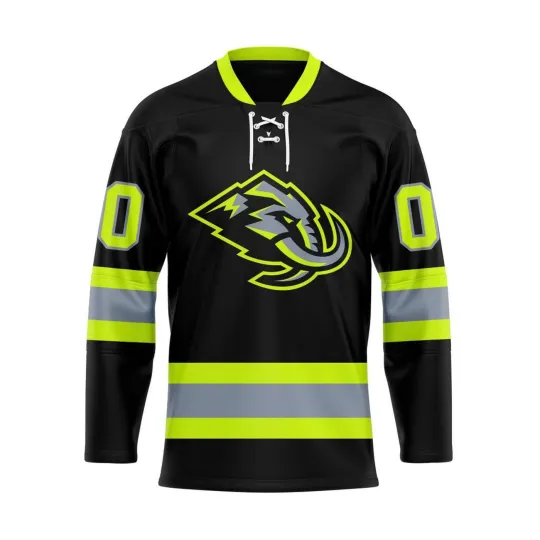 Discover Personalized Utah Mammoth Special Firefighters Design Lace Hockey Shirt