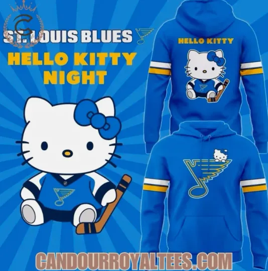 Discover Louis Blue Hello 1Kitty Night 3D Printed Hoodie Gift For Christmas