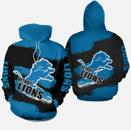 Discover Detroit Football 3D Hoodie, Detroit Football Fan Gift For Christmas