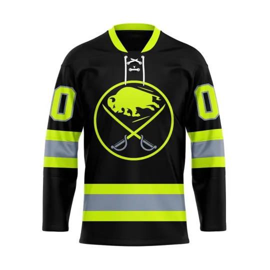 Discover Personalized Buffalo Sabres Special Honoring Firefighters Lace Hockey Shirt