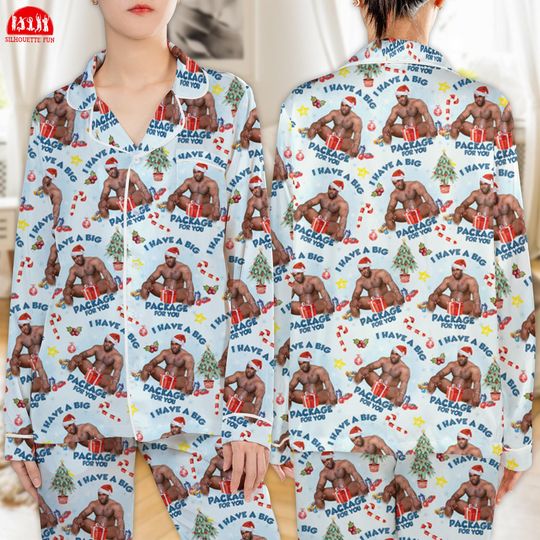 Discover Barry Wood Pajamas Set, Funny Barry Wood Pajamas, I Have A Big Package For You Pajamas, Barry Wood Xmas Pajamas Set, Family Xmas Gift