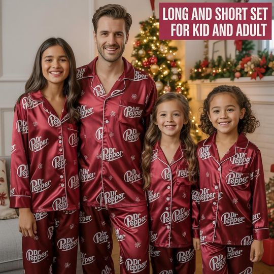Discover Dr. Pepper Pajama Satin set