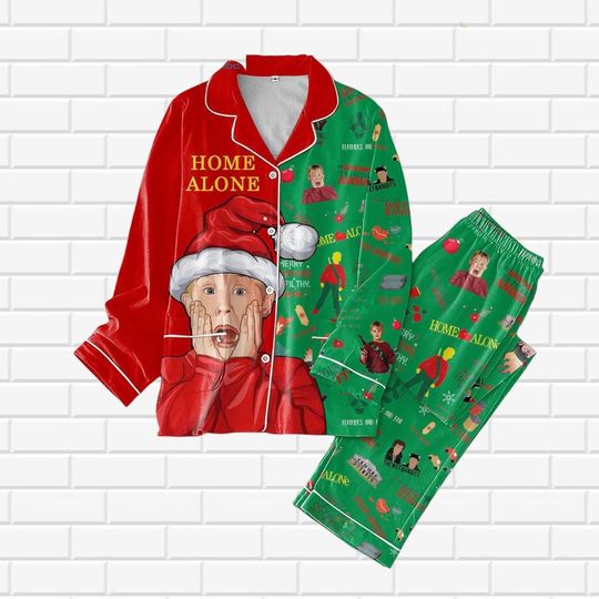 Home Alone Christmas Pajama Set for Adults, Kevin McCallister Loungewear, Kids and Adults Male and Female