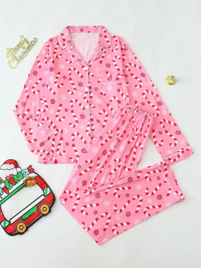 Discover Bubblegum Xmas Comfort Long Sleeve Pajama Set 3D All Over Print