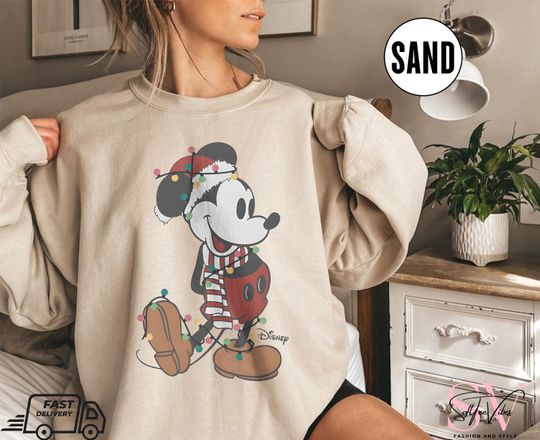 Discover Retro Merry Christmas Mickey Mouse Sweatshirt, Disneyland Christmas Shirt, Mickey Sketch Shirt, Mickey's Very Merry Xmas Party, Disney Trip