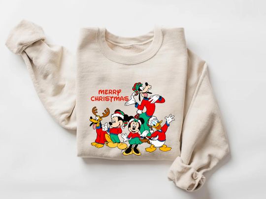 Discover Disney Christmas Sweathirt, Mickey & Friends Christmas Sweatshirt, Mickeys Very Merry Christmas Party Shirt, Disneyland Xmas Family Shirt