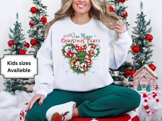Discover Disney Christmas Sweatshirt, Mickeys Very Merry Christmas, Kids Mickey & Friends Christmas Sweatshirt, Disneyland Xmas Family Holiday Shirt