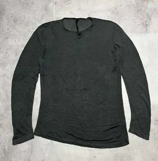 Discover Forme d'Expression 3’3204322896 Asymmetrical Linen Relaxed Long Sleeve Shirt L