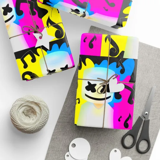 Discover Marshmello DJ Singer Music Holiday Birthday High Definition Gift Wrapping Paper