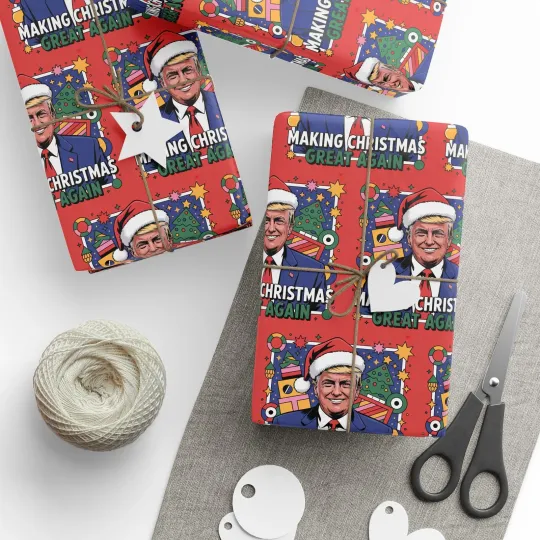 Discover President Trump Wrapping Papers, Political Making Christmas Great Again Gift