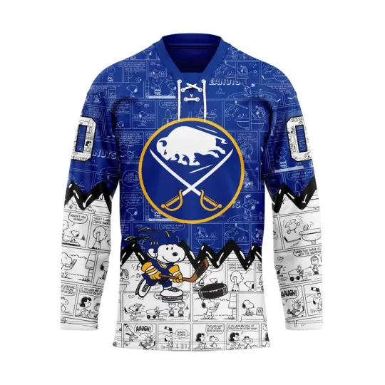 Discover Personalized Buffalo Sabres Special Peanuts Lace Hockey Shirt Design