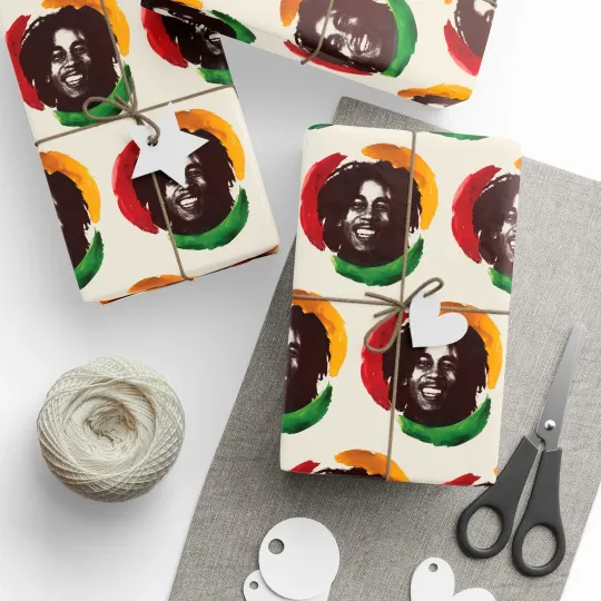 Discover Bob Reggae Singer Jamaican Holiday Birthday Christmas Wrapping Paper