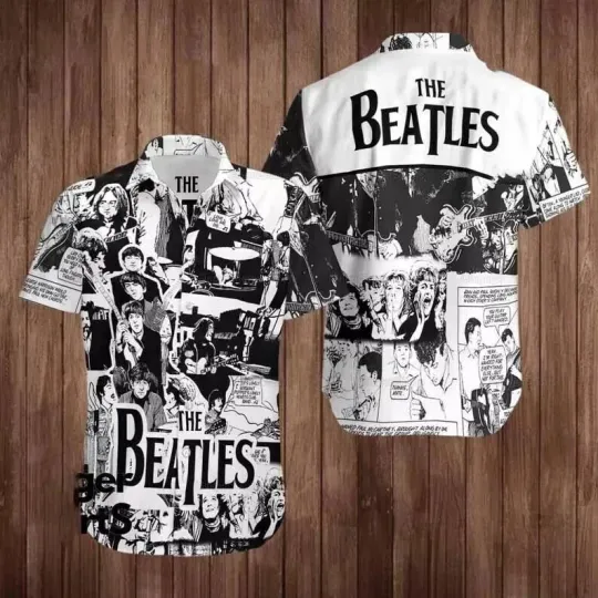 The Beatles Hawaiian Shirt, Button Shirt, 3D Shirt for Men