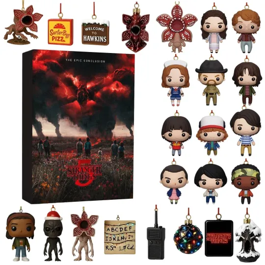 Stranger Things 24 Day Mystery Countdown 2D Acrylic Advent Calendar for Adults