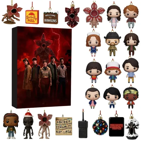 Stranger Things 24 Day Mystery Countdown Box 2D Acrylic Advent Calendar for Kids & Adults