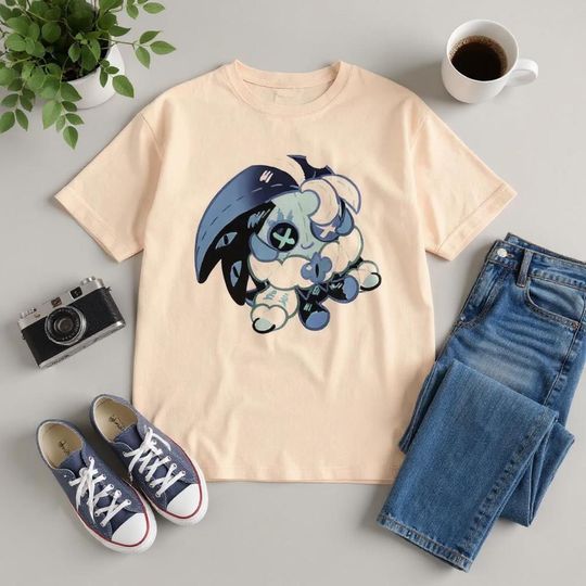 Discover Shadow Milk Cookie T-Shirt - Cookie Run Kingdom Graphic Print Streetwear Kawaii Cosplay Top