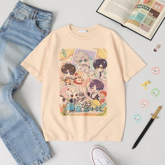 Discover Love and Deep Space Anime Unisex T-Shirt Short Sleeve Cosplay Xavier Rafayel Sylus Zayne Caleb