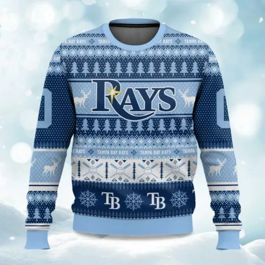 Discover 2025 Christmas Rays Baseball Personalized Ugly Sweater - Christmas Gift