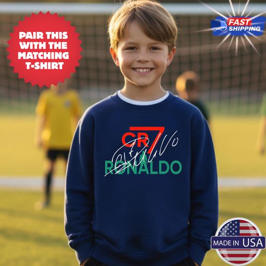 Cristiano Ronaldo Youth Sweatshirt: CR7 Fan Apparel with Signature