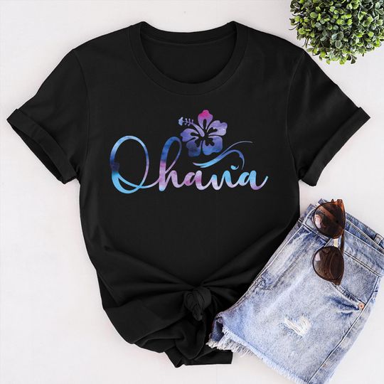 Discover Ohana Hibiscus Flower Shirt: Hawaiian Family Beach Tee