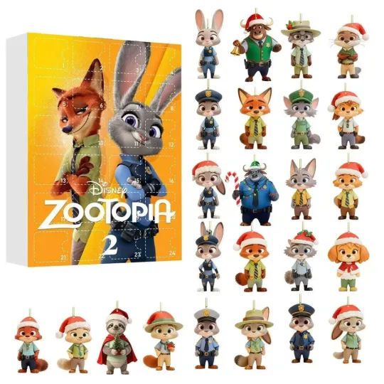 Discover Zootopia Advent Calendar - 2D Flat Acrylic Collectibles