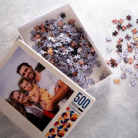 Discover Personalized Puzzle, Large Piece Jigsaw Puzzles for Seniors Adults, Puzzles for Elderly, Custom Puzzle from Photo Couples, Christmas Gift