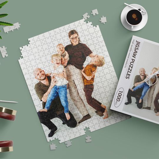 Discover Custom Puzzle Photo Puzzle Personalized Jigsaw Puzzles Gifts for Family - Perfect Christmas Gifts for her 300, 500, 1000 Pieces Puzzle