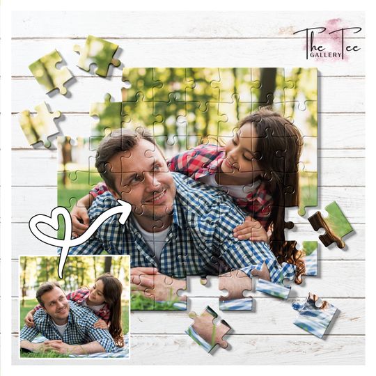 Discover Custom Photo Wooden Puzzle, Personalized Jigsaw Puzzle, Dad and Daughters Favors Dad Birthday gift From Daughter, 100 300 500 1000 Pieces