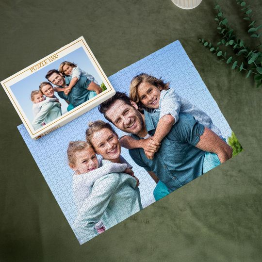 Discover Personalized Family Photo Puzzle, Custom Jigsaw Keepsake Gift, Christmas Gift
