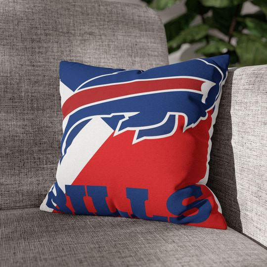 Buffalo Bills Throw Pillow, American Football Pillow, Game Day Gift