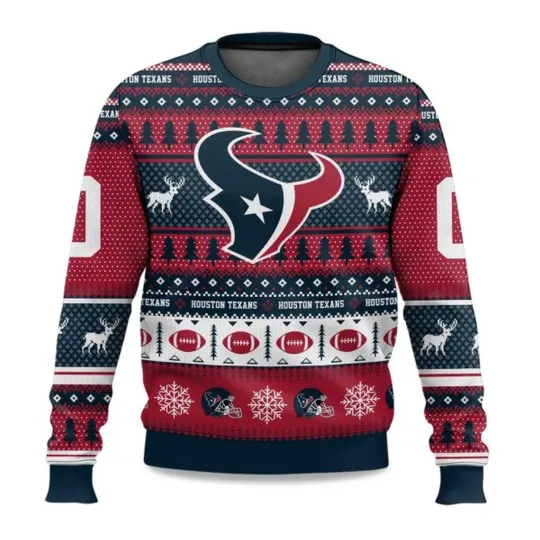 Discover 2025 Christmas Texans Ugly Sweater -  Christmas Gift for Men, Women