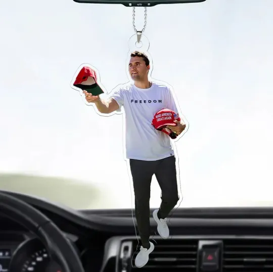 Freedom Charlie Kirk Car Ornament -Charlie Memorial Ornament