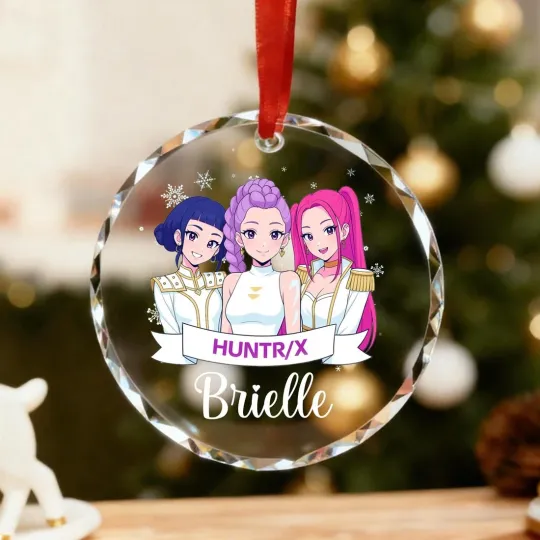 Personalized Huntrix Kpop Christmas Ornament, Custom Fan Decor