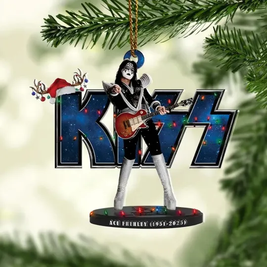 Discover Ace Frehley Custom Shape 2-sided Acrylic Ornament 3.5in X 3.5 in Flat Ornament