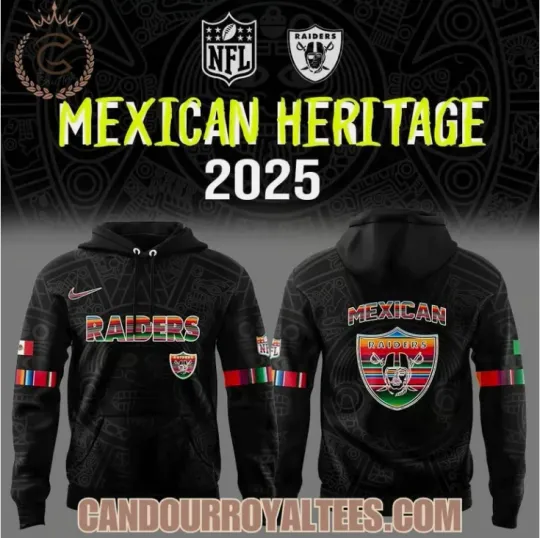 Discover Raiders Mexican Heritage 2025 Hoodie 3D Gift For Chirstmas