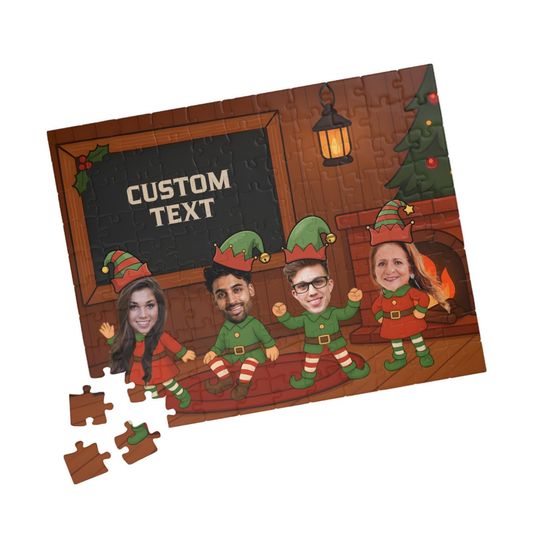 Personalized Elf Face Puzzle | Custom Christmas Gift