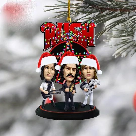 Discover Rush Band Christmas Ornament 3.5in X 3.5 in -2D FLAT