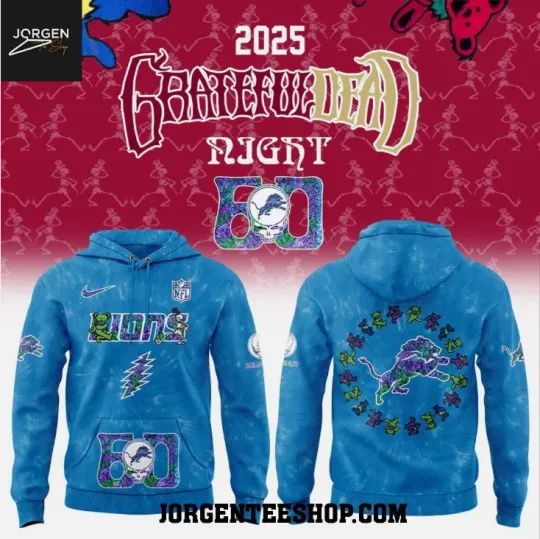 Discover Detroit Lion Celebrate 60th Anniversary 2025 Hoodie 3D Gift For Christmas